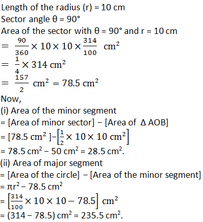 ncert solutions class 10 maths areas related to circles study rankers